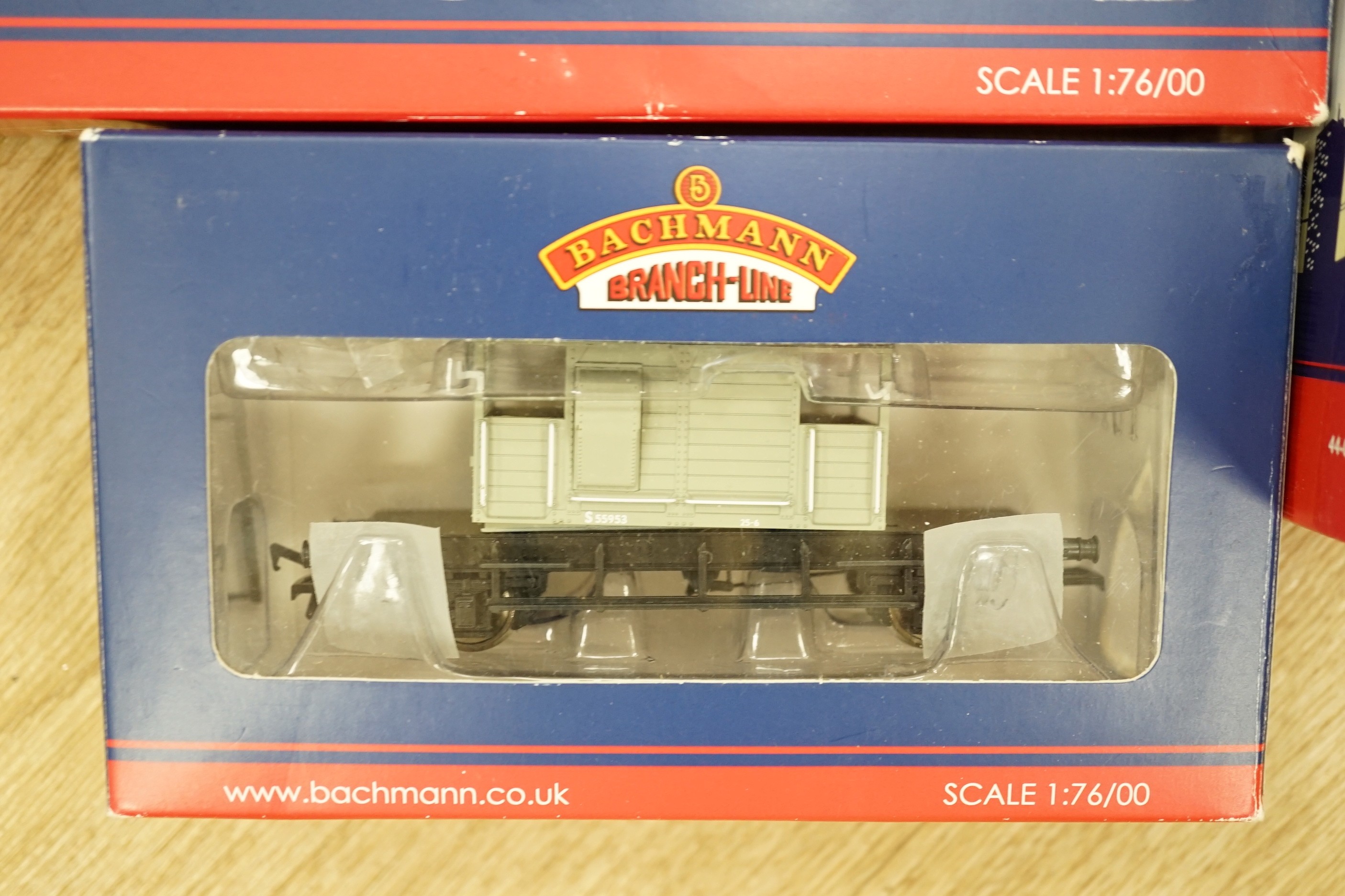 Four Bachmann branch line railway models, model numbers 32-385, 39-430, 38-401 and 44-099